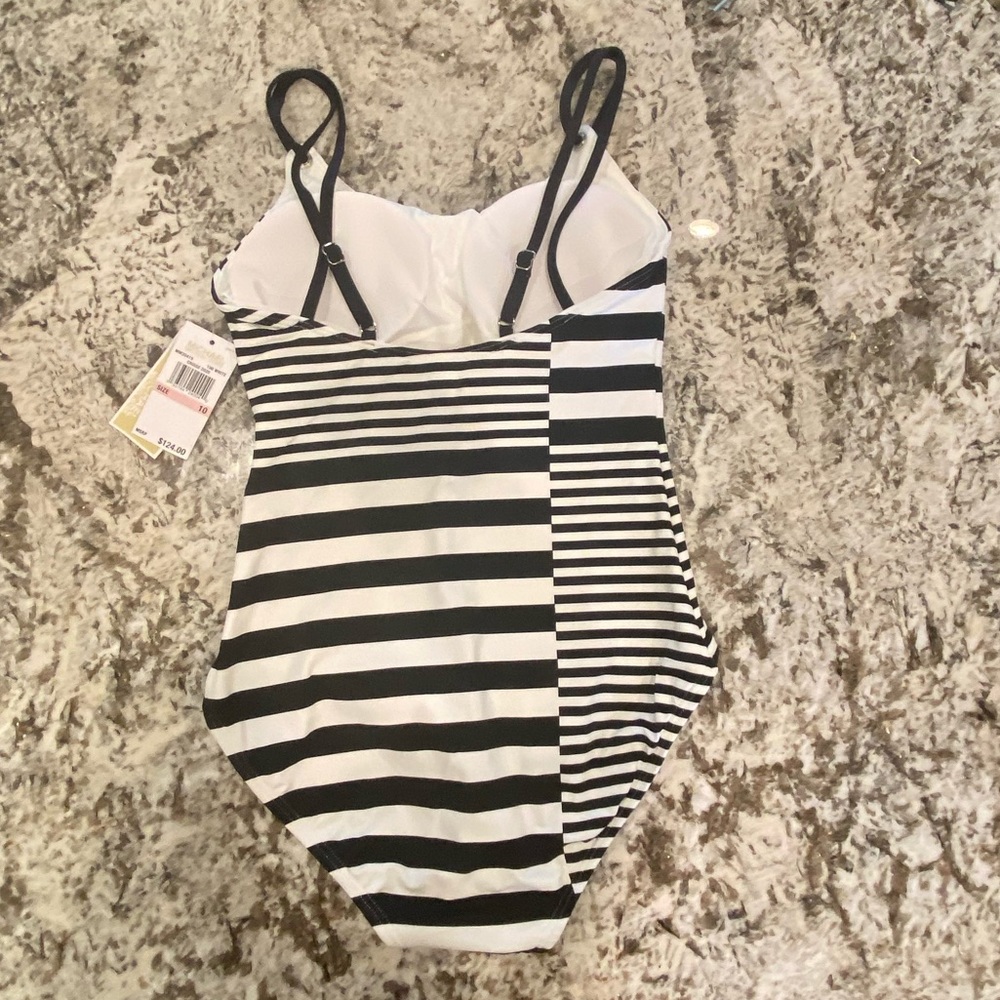 Michael Kors White One-piece Swimsuit Size 10 Cute - Picture 2 of 3